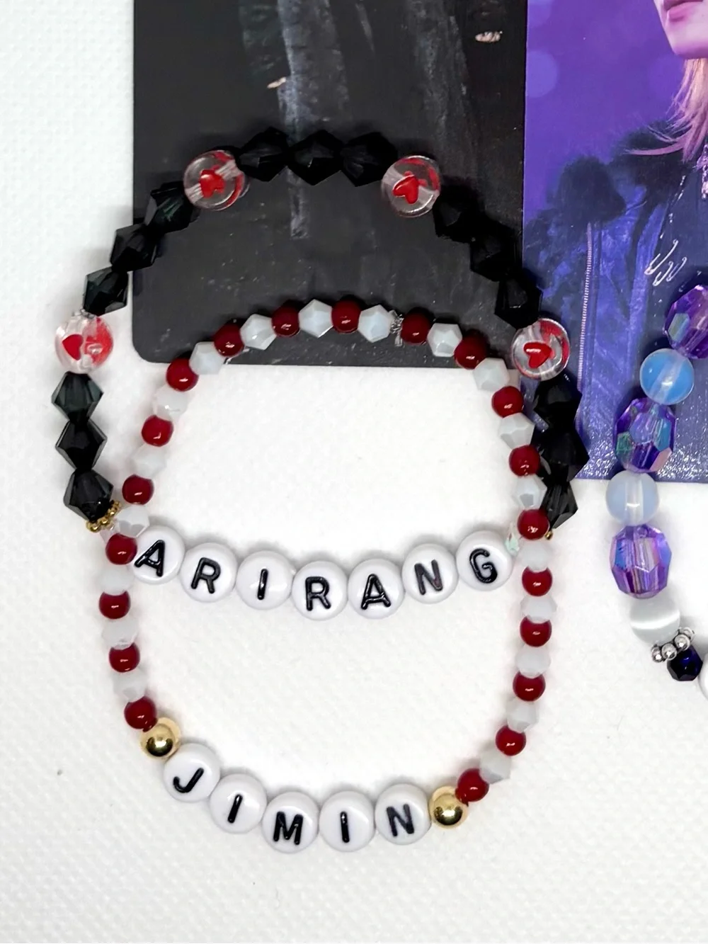 (5pcs) BTS JIMIN BIAS BUNDLE Photocard Bracelet ARIRANG 2026